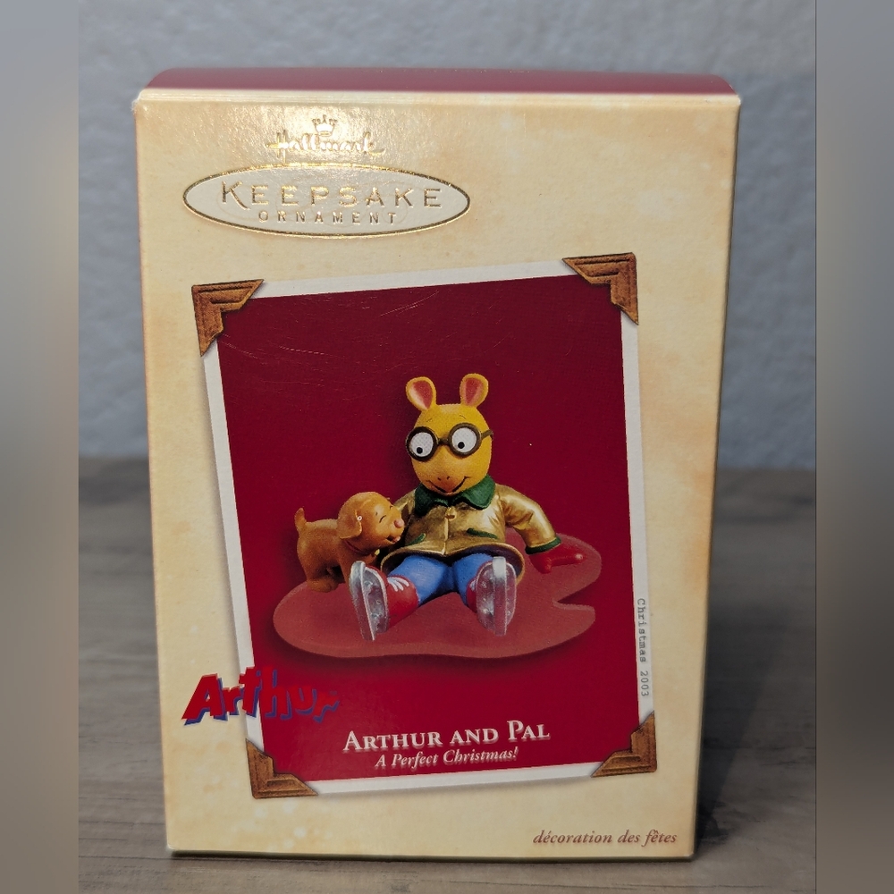Hallmark Keepsake Ornament Arthur and Pal "A Perfect Christmas!" 2003 Dog Skates